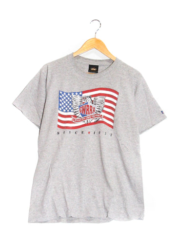 USED PRINTED T-SHIRT/MADE IN USA/M